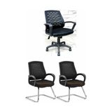 Hamle Ofis Koltuğu Takımı Ergonomik Tasarımlı Siyah File Malzeme ile Konforlu Kullanım