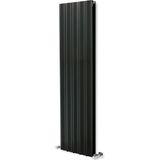 Hammam 1200 x 395 mm Amber Dikey Antrasit Alüminyum Radyatör Standart Bağlantı