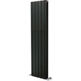 Hammam 1500 x 395 MM Amber Dikey Antrasit Alüminyum Radyatör Standart Bağlantı