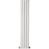 Hammam 1800 x 315 mm Lilac Dikey Beyaz Alüminyum Radyatör Standart Bağlantı