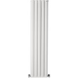 Hammam 1800 x 395 mm Lilac Dikey Beyaz Alüminyum Radyatör Standart Bağlantı