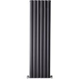 Hammam 1800 x 475 mm Lilac Dikey Antrasit Alüminyum Radyatör Standart Bağlantı