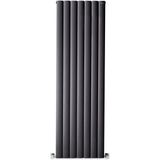 Hammam 1800 x 555 mm Lilac Dikey Antrasit Alüminyum Radyatör Standart Bağlantı
