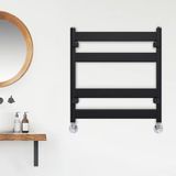 Hammam 600X385 Alüminyum Havlupan Lavin Mat Dokulu Siyah Ral 9005 - Mat Siyah