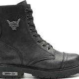 Hammer Jack Hakiki Deri Siyah Dock Step Outdoor Kadın Bot
