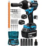 HAMMERKRAFT 1200 Nm 5Ah 36Volt Kömürsüz Motor Çift Akülü Şarjlı Darbeli Somun Sıkma Sökme Makinesi