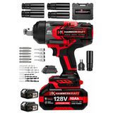 HAMMERKRAFT Alman Profosyonel 10Pilli 128v 10Ah Darbeli 1600Nm Torklu Lastik Somun Bijon Sökme Sıkma Makinesi