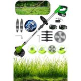 HAMMERKRAFT Kömürsüz Turbo Motor Profosyonel Güçlendirilmiş Seri 21v 3Ah Çift Akülü Ot Çalı Çim Biçme Makinası Akülü Tırpan