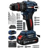 HAMMERKRAFT PROFOSYONEL 21V3AH KÖMÜRSÜZ MOTOR DARBELİ ÇİFT BATARYA 84PARÇA UÇ SETİ HEDİYELİ ŞARJLI MATKAP VİDALAMA DUVAR DELME