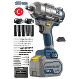 HAMMERKRAFT PROFOSYONEL PREMİUM BLACK SERİ 650 NM YÜKSEK TORKLU SOMUN BİJON LASTİK SÖKME TAKMA MAKİNESİ TORKLU