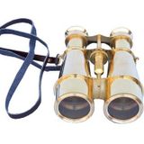 Hampton Nautical Captain's Solid Brass Binoculars, 15cm , Brass