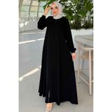 Hamra butik Rabia Mevlana Kesim Ferace1523- Siyah