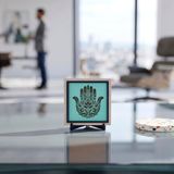 Hamsa Tasarımlı Zarif ve Asil Obje 10x10 cm | Ev ve ofisiniz için estetik bir dekor, koleksiyonluk nitelikte butik parça alternatifi
