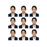 HAMŞO Tek 9 Adet Vesikalık Biyometrik Fotoğraf Baskısı Suya Dayanıklı Solmaz Renkler Yüksek Kalite Fotoğraf Çıktısı