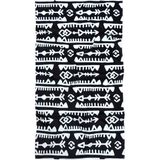 Hamur 80x150 cm Büyük Plaj Havlusu Genç Yetişkin Deniz Havuz Doğa Dalış Yüzücü Kamp Havlusu Ethnic Siyah - 80 x 150 cm