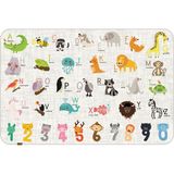 Hamur Animals Oyun Matı Bebek Çocuk Halısı Hayvanlar Sayılar Yenidoğan Yumuşak Aktivite Etkinlik Örtüsü - 100 x 150 cm - Gri