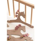 Hamur Bebek Elbise Askısı 6'Lı Bebek Çocuk Kıyafet Askısı Nature Mdf Ahşap At