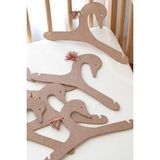 Hamur Bebek Elbise Askısı 6'lı Bebek Çocuk Kıyafet Askısı Nature Mdf Ahşap Kugu - Kuğu