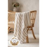 HAMUR Çift Katlı Müslin Bebek Pike Örtü Yenidoğan Battaniyesi 85X95 cm Bebek Pikesi Puset Örtüsü Bej