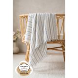 HAMUR Çift Katlı Müslin Bebek Pike Örtü Yenidoğan Battaniyesi 85X95 cm Bebek Pikesi Puset Örtüsü İndigo