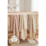 HAMUR Çift Katlı Müslin Örtü 3’lü Set Yenidoğan Bebek Battaniyesi 85X95 cm Bebek Pikesi Puset Örtüsü Sweet