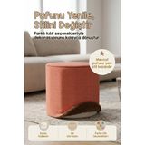 HAMUR Çift Yönlü Çevir Puf Çift Taraflı Yıkanabilir Puf Bench Kılıfı Linen