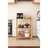 Hamur Concept 2 Raflı Mutfak Dolabı Kitaplık Banyo Balkon Organizer Ofis Düzenleyici Ahşap Nature - Demonte