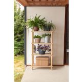 Hamur Concept 3 Raflı Organizer Balkon Banyo Kitaplık Mutfak Dolabı Ofis Düzenleyici Ahşap Nature