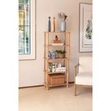Hamur Concept 4 Raflı Organizer Mutfak Dolabı Kitaplık Banyo Balkon Ofis Düzenleyici Ahşap Nature - Demonte