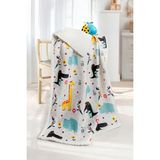 HAMUR Fluffy Bebek Battaniyesi 80x100 Cm Animal Kundak Puset Çift Taraflı Koyun Tüyü Battaniye 100x80