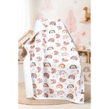 HAMUR Fluffy Bebek Battaniyesi 80x100 Cm Gök Pudra Kundak Puset Çift Taraflı Koyun Tüyü Battaniye 100x80