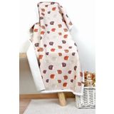 HAMUR Fluffy Bebek Battaniyesi 80x100 Cm Urcin Kundak Puset Çift Taraflı Koyun Tüyü Battaniye 100x80