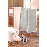 HAMUR Fluffy Bebek Battaniyesi 80x100 Solid Yeşil Kundak Puset Çift Taraflı Koyun Tüyü Battaniye 100x80