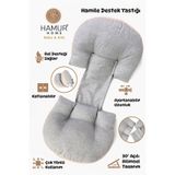 HAMUR Hamile Cırtlı Ayarlanabilir Bel Karın Destek Yastığı Yıkanabilir Kılıflı Bebek Uyku Minderi