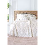 Hamur Iskandinav Yatak Örtüsü Seti Çift Kişilik Set Bohem Punch Panç Desen Elda Ekru - 230 x 240 cm