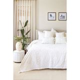 Hamur Iskandinav Yatak Örtüsü Seti Çift Kişilik Set Bohem Punch Panç Desen Motif Ekru - 230 x 240 cm