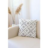 HAMUR Jakarlı Kırlent 43x43 cm Mila Gri