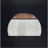 Hamur Kesici ve Kazıyıcı Spatula (Ahşap Saplı, Ölçülü 14 Cm)