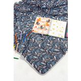 HAMUR Proof Sıvı Geçirmez 140x140 cm Bebek Çocuk Oyun Etkinlik Aktivite Beslenme Örtüsü Galaxy