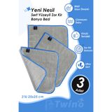 HAMUR Twino 3'lü Güçlü Temizlik Bezi 25x25 Ultra Sert Banyo Lavabo Duşakabin Zor Kir Teli Ovma Bezi