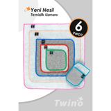 HAMUR Twino 6 Prç Deneyim Seti Microfiber Zor Kir Temizlik Mutfak Banyo Bulaşık Teli Temizleme Ovma Bezi