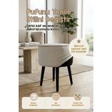 Hamur Yıkanabilir Puf Tabure Kılıfı Tak-Çıkar-Değiştir-Yenile Orta Sehpa Kılıfı 40X22 Meek Gri - 40 x 22