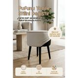 HAMUR Yıkanabilir Puf Tabure Kılıfı Tak-Çıkar-Değiştir-Yenile Orta Sehpa Kılıfı 40x22 Meek Gri