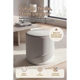 Hamur Yıkanabilir Puf Tabure Kılıfı Tak-Çıkar-Değiştir-Yenile Orta Sehpa Kılıfı 40X43 Meek Gri - 40 x 43