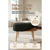 HAMUR Yıkanabilir Puf Tabure Kılıfı Tak-Çıkar-Değiştir-Yenile Orta Sehpa Kılıfı 59x37x17 Meek Siyah