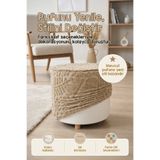 HAMUR Yıkanabilir Puf Tabure Kılıfı Tak-Çıkar-Değiştir-Yenile Orta Sehpa Kılıfı By Forest Natural