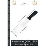 #Hamurkalıbı Paslanmaz Çelik Profesyonel Pasta Süsleme Krema Düzeltme Ganaj L Tipi Pastacı Spatulası