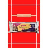 Hamuru Başlangıç Seti 1 - Ahşap Merdaneli (1000 gr - 1kg Beyaz Renk Doğal Kil) Beyaz