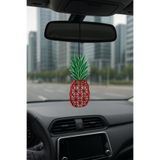 hamzam 3D Baskı Ananas Dikiz Aynası Süsü – Kırmızı Yeşil Dekoratif Araba Aksesuarı