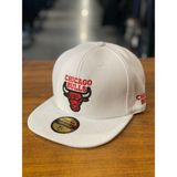 Hamze Chicago Bulls Nakışlı Pamuklu Hip Hop Snapback Rapper Basket Cap Şapka - 58 cm - 001-Beyaz
